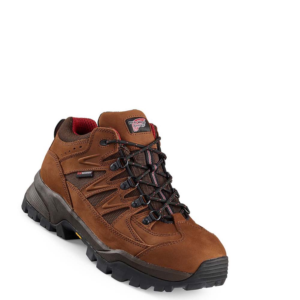 Red Wing 3-inch Waterproof Soft Toe Hiker Men\'s Work Boots Brown | ZA 8TCE